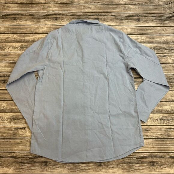 PX Men's Long Sleeve Button Up Dress Shirt M Med Medium Light Baby Blue NEW NWT - Picture 2 of 11